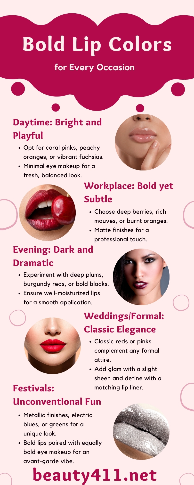 Bold Lip Colors Infographic