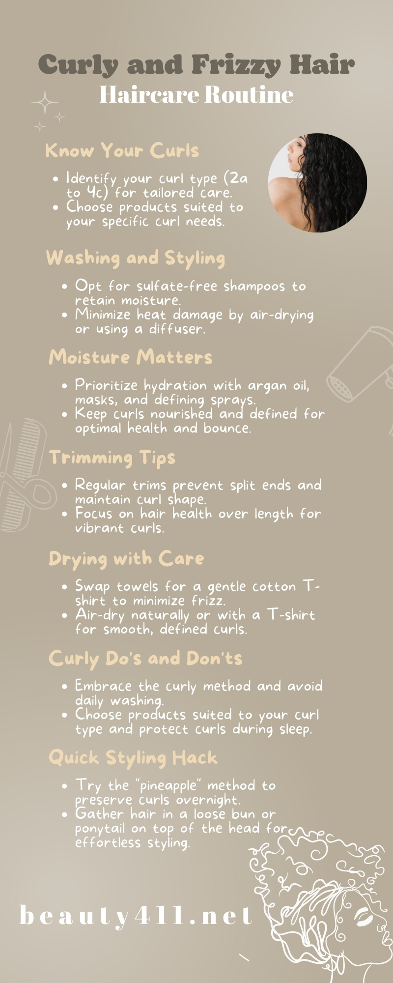 Curly Haircare Routine Infographic