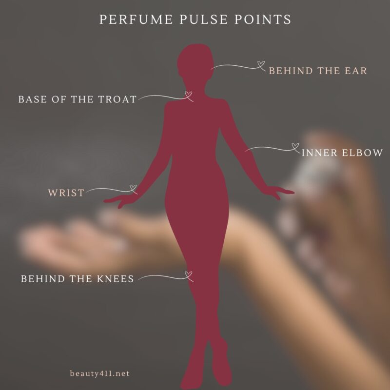 Illustration of Perfume Pulse Points